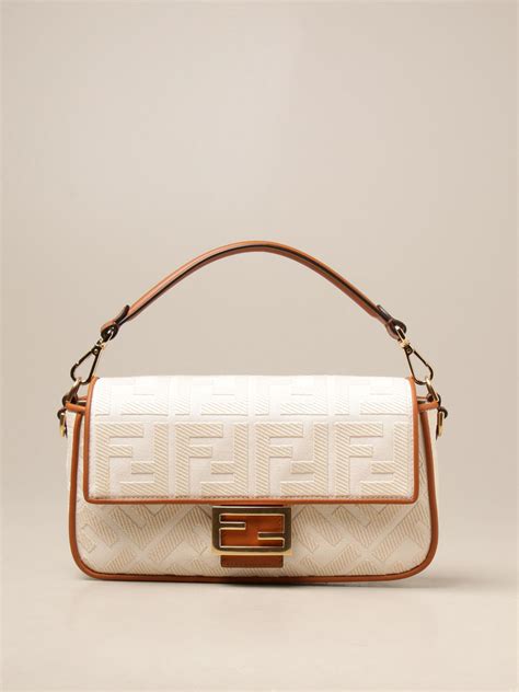 cream fendi canvas bag|Fendi canvas shoulder bag.